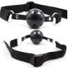 OHMAMA FETISH BLACK FABRIC BREATHABLE BALL GAG