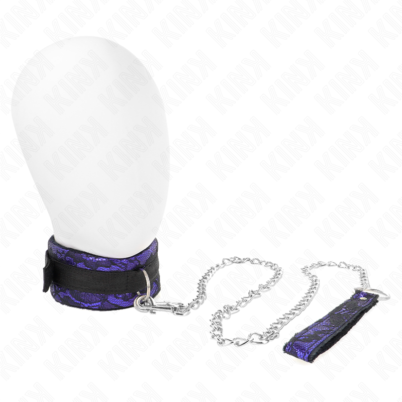 KINK - KRÓTKI NASZYJNIK Z AKSAMITU KORONKOWEGO Z PASKIEM 105 CM Z NYLONOWYM WYKONCZENIEM 44 X 5,5 CM