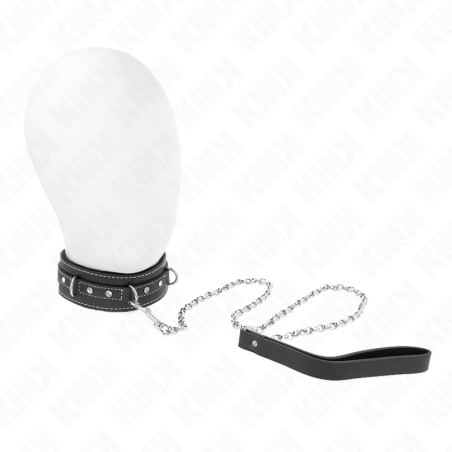 KINK - NASZYJNIK ZE SKÓRY PCV Z PASKIEM 105 CM NIT DYSZONKA 41,5 X 4 CM