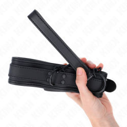 KINK - NEOPRENOWY KOLNIERZ BONDAGE MODEL 1 Z PASEM 78 CM REGULOWANY 37,5 X 49,5 CM