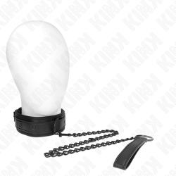KINK - NEOPRENOWY KOLNIERZ BONDAGE MODEL 2 Z PASEM 78 CM REGULOWANY 37,5 X 49,5 CM