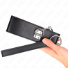 KINK - NASZYJNIK Z PASKIEM 65 CM Z SZEROKIM CZARNYM PASEM Z REGULACJA 33,5-41 CM X 5 CM
