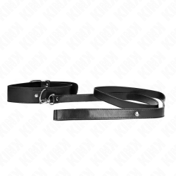 KINK - NASZYJNIK Z PASKIEM 116 CM CZARNY PASEK Z REGULACJA 32-50 CM X 8 CM