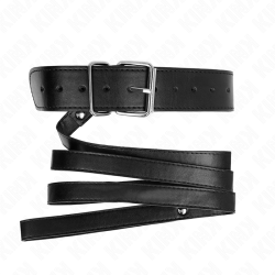 KINK - NASZYJNIK Z PASKIEM 116 CM CZARNY PASEK Z REGULACJA 32-50 CM X 8 CM