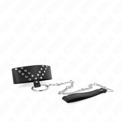 KINK - NASZYJNIK Z PASKIEM 65 CM Z NITEM V Z REGULACJA 36-43 CM X 5 CM