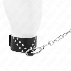 KINK - NASZYJNIK Z PASKIEM 65 CM Z NITEM V Z REGULACJA 36-43 CM X 5 CM