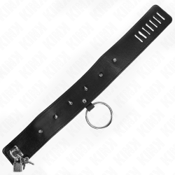 KINK - NASZYJNIK 65 CM ZE SMYCZA ZE SREBRNYMI CWIEKAMI MODEL 2 REGULOWANY 36-43 CM X 5 CM
