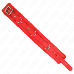 KINK - OBROZA ZE SMYCZA 65 CM Z OGRANICZENIAMI CZERWONA 36-42 CM X 5,5 CM