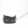 KINK - OBROZA ZE SMYCZA 65 CM Z OGRANICZENIAMI CZARNA 36-42 CM X 5,5 CM