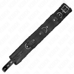 KINK - OBROZA ZE SMYCZA 65 CM Z OGRANICZENIAMI CZARNA 36-42 CM X 5,5 CM