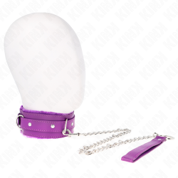 KINK - OBROZA ZE SMYCZA 65 CM Z OGRANICZENIAMI FIOLETOWA 36-42 CM X 5,5 CM