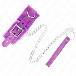 KINK - OBROZA ZE SMYCZA 65 CM Z OGRANICZENIAMI FIOLETOWA 36-42 CM X 5,5 CM