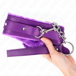 KINK - OBROZA ZE SMYCZA 65 CM Z OGRANICZENIAMI FIOLETOWA 36-42 CM X 5,5 CM
