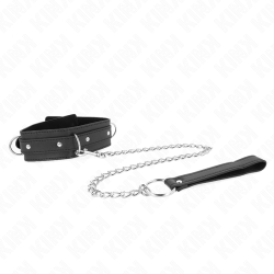 KINK - NASZYJNIK ZE SMYCZA 65 CM 3 PIERSCIENIE MODEL 1 REGULOWANY 38-49 CM X 5 CM