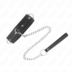 KINK - NASZYJNIK ZE SMYCZA 65 CM 3 PIERSCIENIE MODEL 1 REGULOWANY 38-49 CM X 5 CM