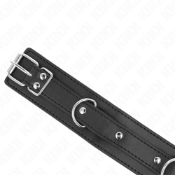 KINK - NASZYJNIK ZE SMYCZA 65 CM 3 PIERSCIENIE MODEL 1 REGULOWANY 38-49 CM X 5 CM