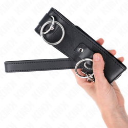 KINK - NASZYJNIK ZE SMYCZA 65 CM 3 PIERSCIENIE MODEL 2 REGULOWANY 36-43 CM X 5 CM
