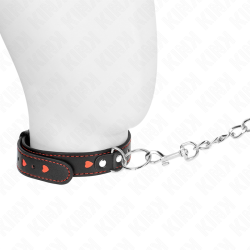 KINK - NASZYJNIK Z PASKIEM 65 CM SERCE 52,5 X 2,5 CM