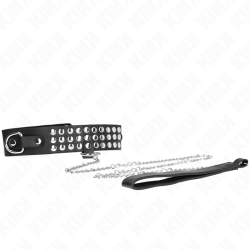 KINK - NASZYJNIK Z PASKIEM 65 CM Z BLYSZCZACYM REGULACJA 37-42 CM X 5,3 CM