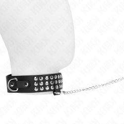 KINK - NASZYJNIK Z PASKIEM 65 CM Z BLYSZCZACYM REGULACJA 37-42 CM X 5,3 CM