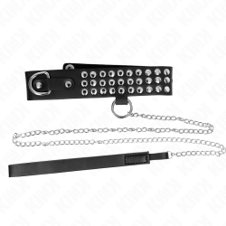 KINK - NASZYJNIK Z PASKIEM 65 CM Z BLYSZCZACYM REGULACJA 37-42 CM X 5,3 CM