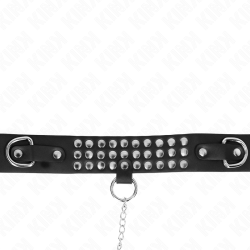 KINK - NASZYJNIK Z PASKIEM 65 CM Z BLYSZCZACYM REGULACJA 37-42 CM X 5,3 CM