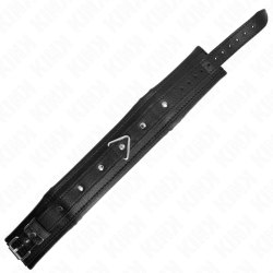 KINK - NASZYJNIK Z PASKIEM Z IMITACJI SKÓRY MODEL 1 REGULOWANY 37-54 CM X 3 CM