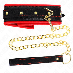KINK - NASZYJNIK Z PASKIEM Z IMITACJI SKÓRY MODEL 2 REGULOWANY 37-54 CM X 3 CM