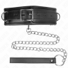 KINK - NASZYJNIK Z PASKIEM Z IMITACJI SKÓRY MODEL 3 REGULOWANY 37-54 CM X 3 CM