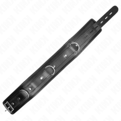 KINK - NASZYJNIK Z PASKIEM Z IMITACJI SKÓRY MODEL 3 REGULOWANY 37-54 CM X 3 CM