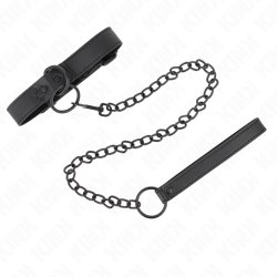 KINK - OBROZA Z CIEMNA SMYCZA 65 CM REGULOWANA 37-54 CM X 3 CM