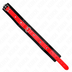 KINK - NASZYJNIK Z CZERWONYM PASKIEM 65 CM REGULACJA 36-43 CM X 5 CM
