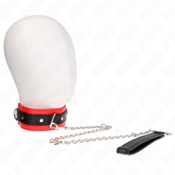 KINK - MODEL PODSTAWOWY OBROZA ZE SMYCZA 65 CM MODEL 3 CZERWONY 53 X 5 CM