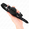 KINK - KLEJNIK PELNY SILIKONOWY 55 x 2 CM Z KULKA 4,5 CM ROZMIAR M CZARNY REGULACJA 35-51 CM