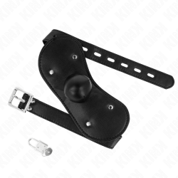 KINK - MASKA NA USTE BALL GAG Z ZAMKIEM REGULOWANYM 42-60 CM