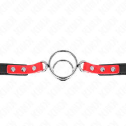 KINK - GAG COM MÚLTIPLOS O-RINGS 4 / 4,8 CM VERMELHO 38 X 56 CM