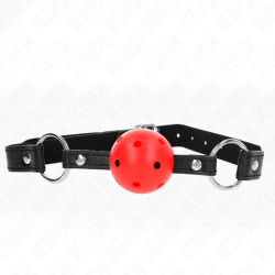 KINK - PUSTA TWARDA CZERWONA KULKA 4,5 CM GAG MODEL 1 63,5 X 2 CM