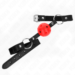 KINK - PUSTA TWARDA CZERWONA KULKA 4,5 CM GAG MODEL 1 63,5 X 2 CM