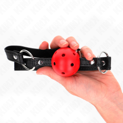 KINK - PUSTA TWARDA CZERWONA KULKA 4,5 CM GAG MODEL 1 63,5 X 2 CM