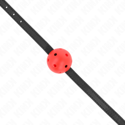KINK - PROSTOTA CZERWONA ODDYCHALNA KULKA 4,5 CM 62 x 1,5 CM