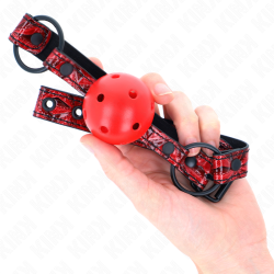 KINK - KULKA WZÓR DIAMENTOWY 4,5 CM GAG MODEL 1 64,5 CM REGULOWANA 42-60 CM