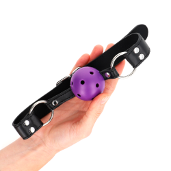 KINK - ODDYCHAJACA PILKA 4 CM KLEJK Z PODWÓJNYM NITEM FIOLETOWY 62,5 x 2,5 CM Z REGULACJA 42-58 CM
