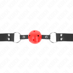 KINK - ODDYCHALNA PILKA 4 CM KLEJK Z PODWÓJNYM NITEM SKÓRA 62,5 x 2,5 CM Z REGULACJA 42-58 CM