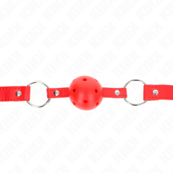 KINK - ODDYCHALNA PILKA 4 CM GAG Z PODWÓJNYM NITEM MODEL 1 CZERWONY 62,5 x 2,5 CM REGULOWANA 42-58 CM