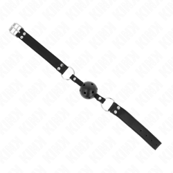 KINK - ODDYCHALNA PILKA 4 CM GAG Z PODWÓJNYM NITEM MODEL 1 CZARNY 62,5 x 2,5 CM REGULOWANA 42-58 CM