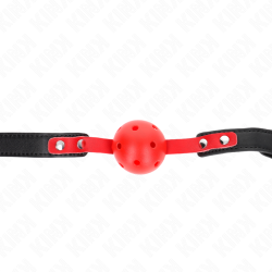 KINK - RED HOLLOW TWARDA PILKA 4 CM GAG CZARNY PASEK 60 x 2 CM REGULACJA 37-52 CM