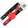 KINK - RED HOLLOW TWARDA PILKA 4 CM GAG CZARNY PASEK 60 x 2 CM REGULACJA 37-52 CM