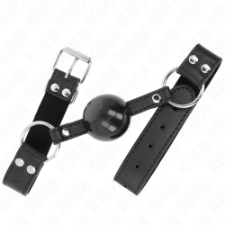KINK - MIEKKA I SOLIDNA PILKA 4 CM GAG Z PASKIEM SKÓRZANYM 62 x 2,5 CM Z REGULACJA 42-58 CM