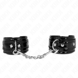 KINK - BLYSZCZACE NEOPRENOWE MANKIETY NA NADGARSTKACH Z REGULACJA 17-24 CM X 4,5 CM