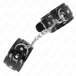 KINK - BLYSZCZACE NEOPRENOWE MANKIETY NA NADGARSTKACH Z REGULACJA 17-24 CM X 4,5 CM
